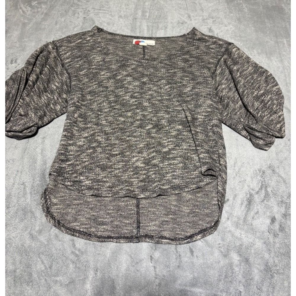 FP Free People Beach Womens Size Small Grey Short Sleeve Shirt